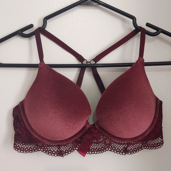 La SENZA Obsession, 34B bra, rouge Bourgogne, Burgundy red.